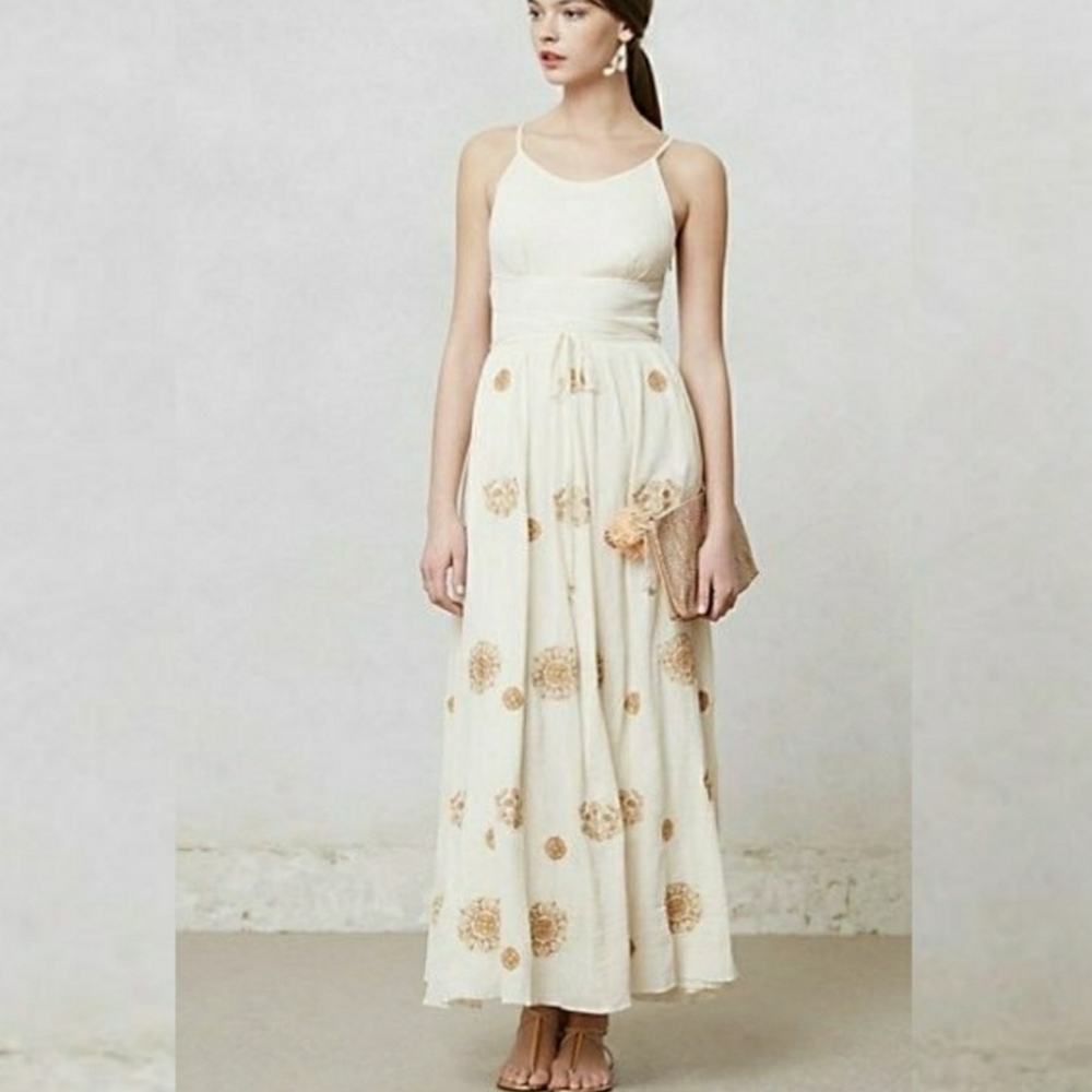 Anthro Floreat Maxi Dress size 12